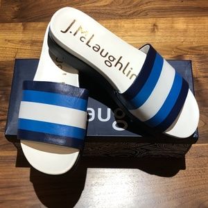 J. MCLAUGHLIN ELLE STRIPED SANDAL*9.5*NIB*